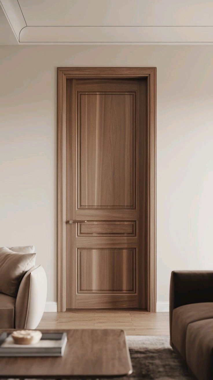 cửa gỗ 1 cánh tân cổ điển