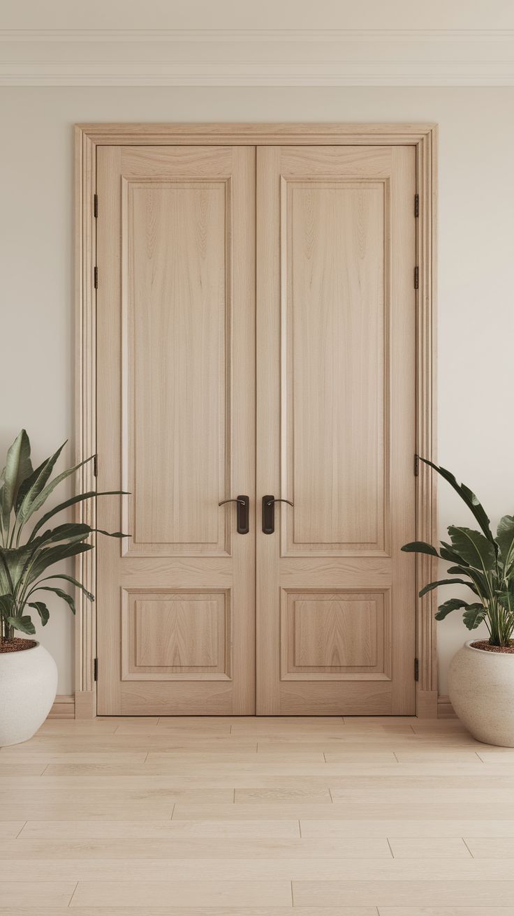 cửa gỗ sồi 2 cánh tân cổ điển