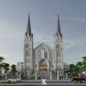 thiết kế nhà thờ công giáo giáo xứ phú lợi bình dương