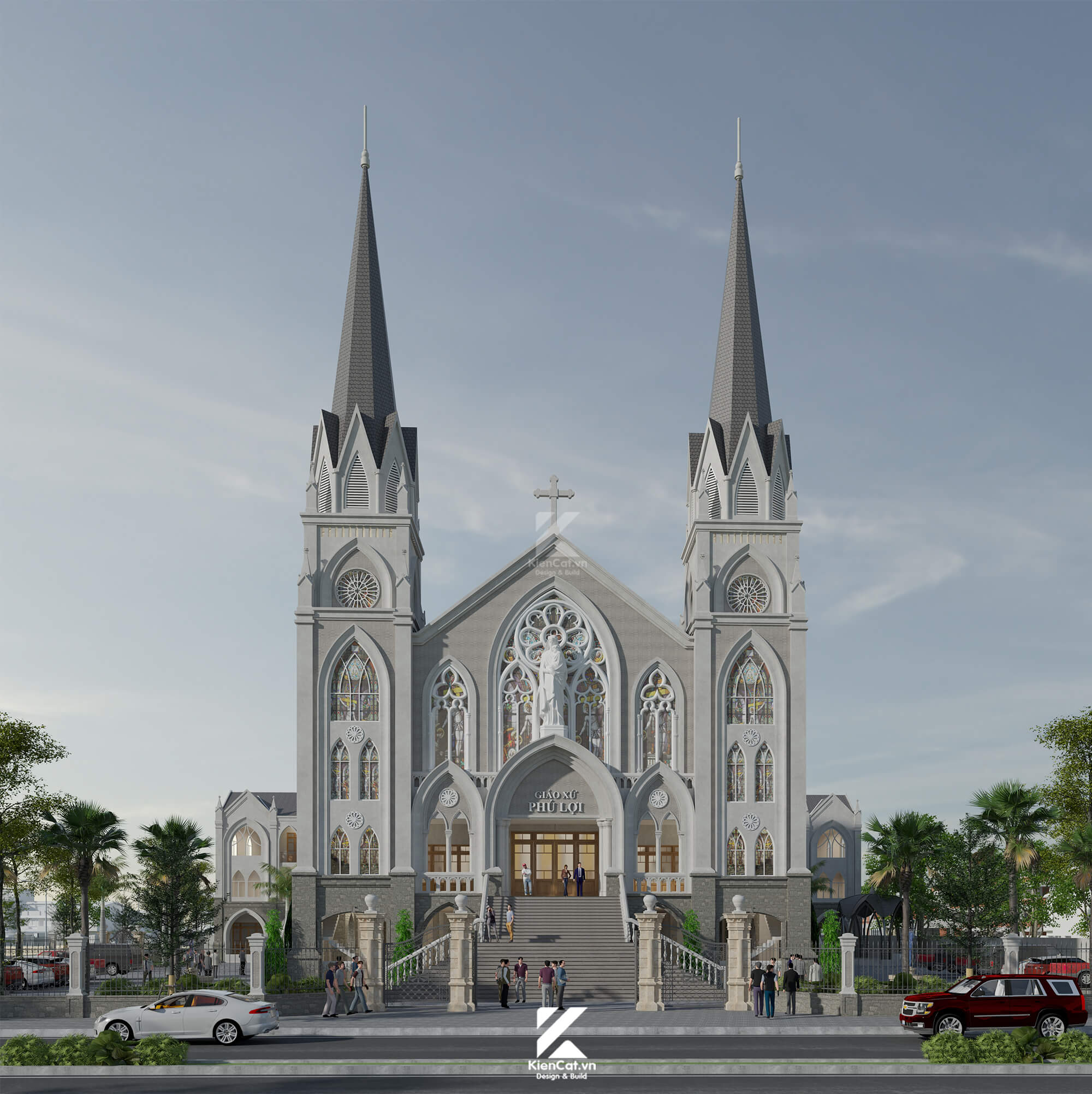 thiết kế nhà thờ công giáo giáo xứ phú lợi bình dương
