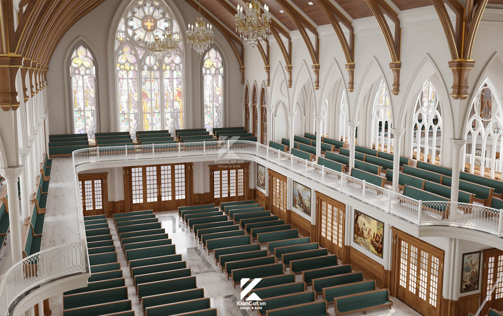 Thiết kế nội thất nhà thờ công giáo
