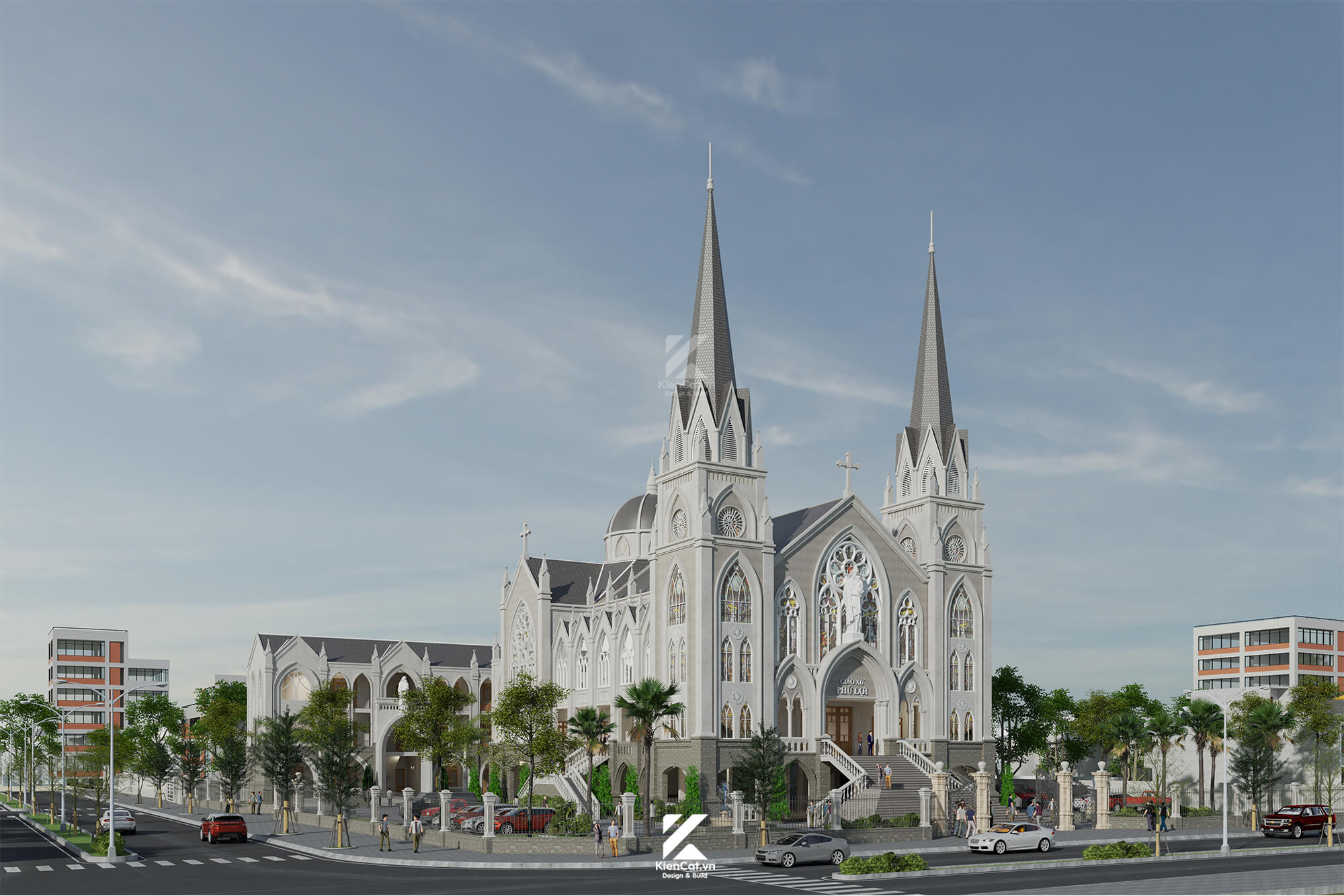 thiết kế nhà thờ công giáo giáo xứ phú lợi bình dương