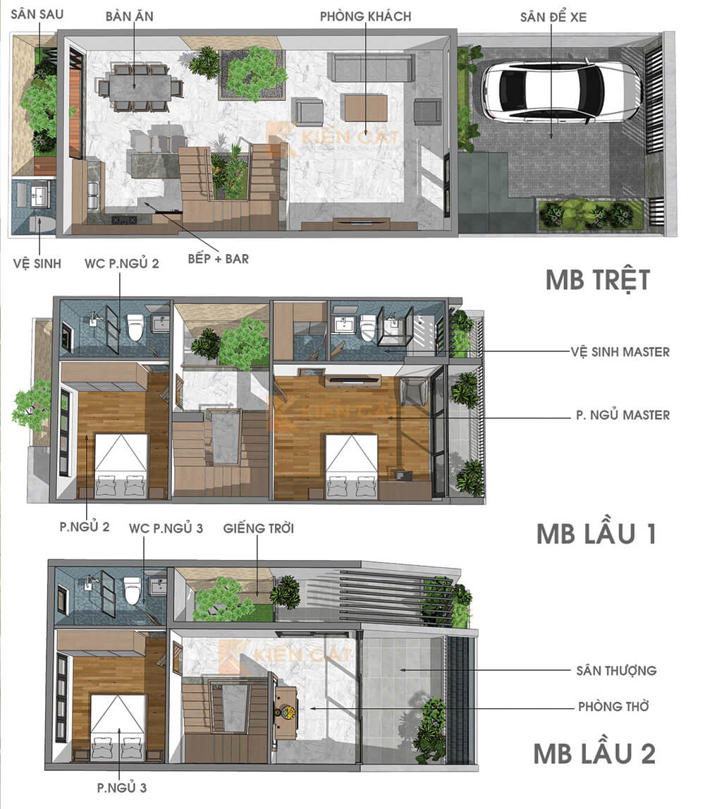 mặt bằng nhà phố 6m mặt tiền