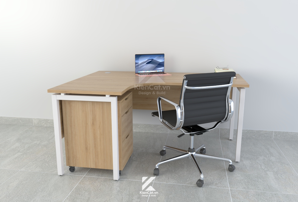 bàn văn phòng chữ L chân sắt