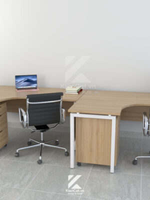 bàn văn phòng chữ L chân sắt