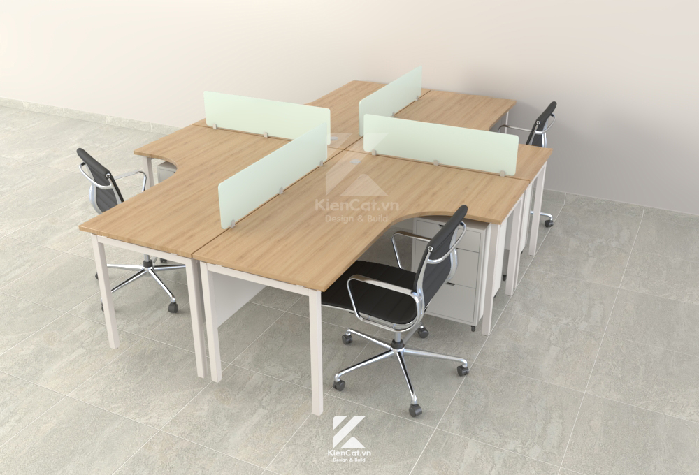 bàn văn phòng chữ L chân sắt