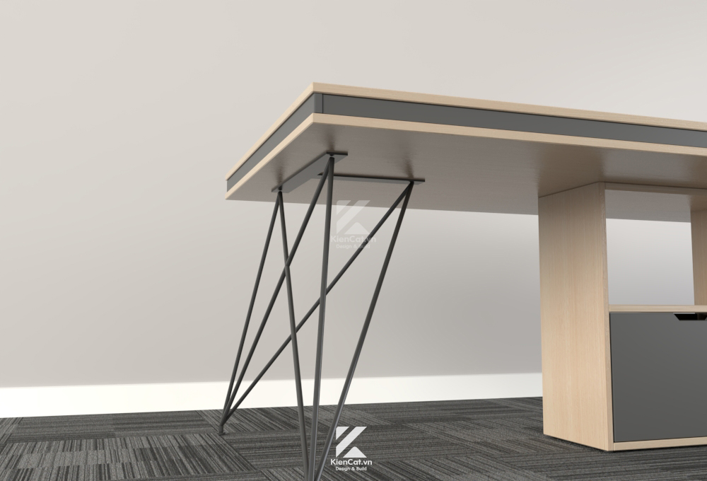 Bàn họp chân sắt hiện đại