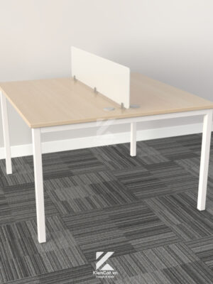 bàn làm việc 2 người chân sắt