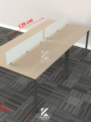 kích thước bàn làm việc 2 người ghép nối