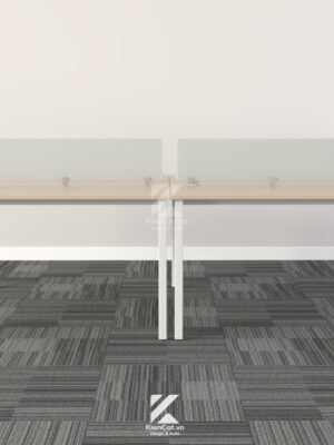 bàn làm việc 2 người chân sắt