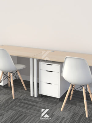 bàn nhân viên chân sắt