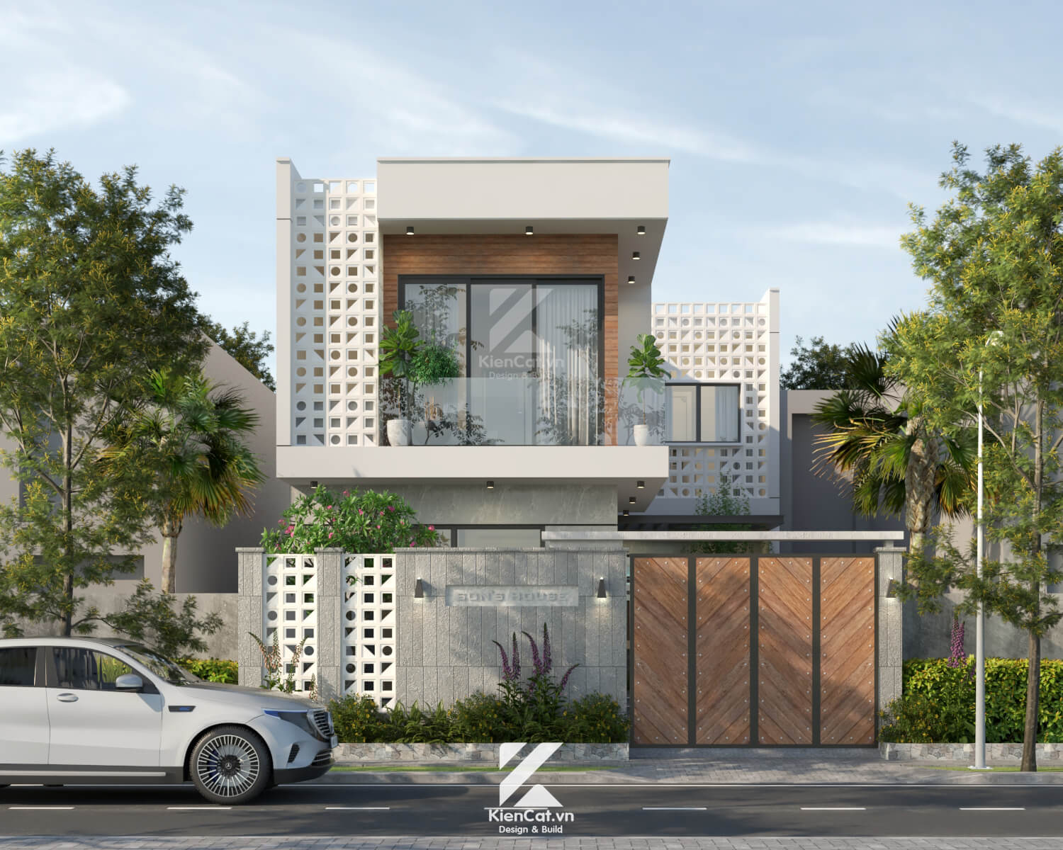 biệt thự phố 2 tầng hiện đại