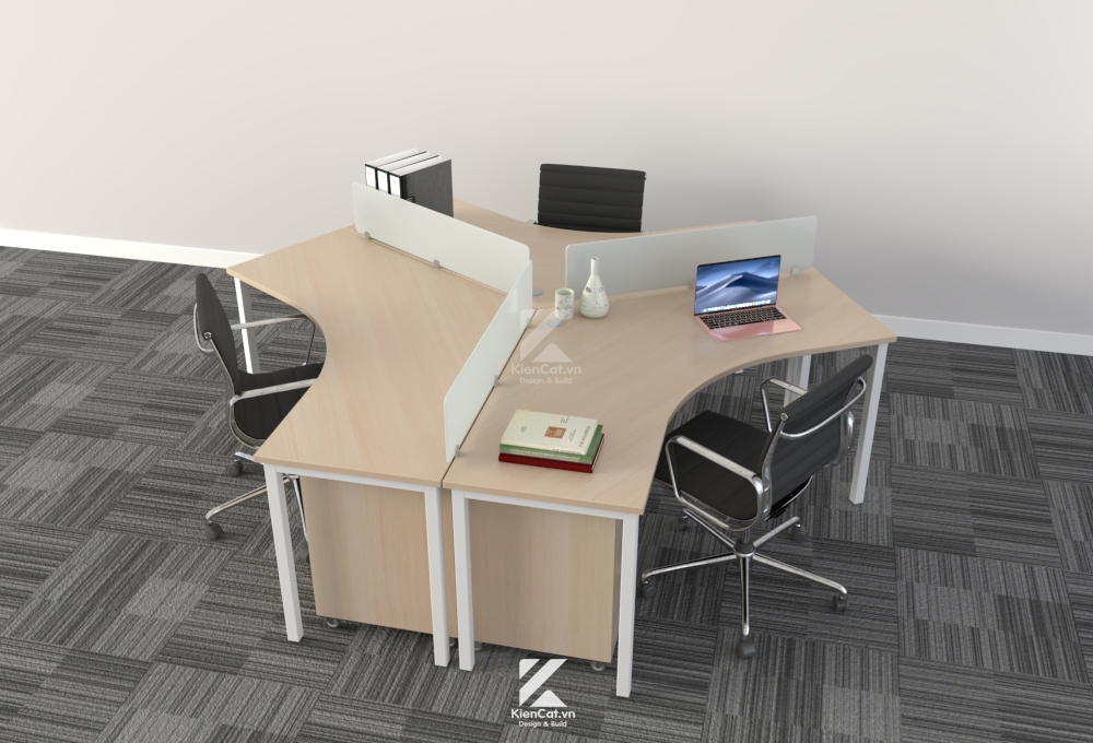 cụm bàn văn phòng 3 người