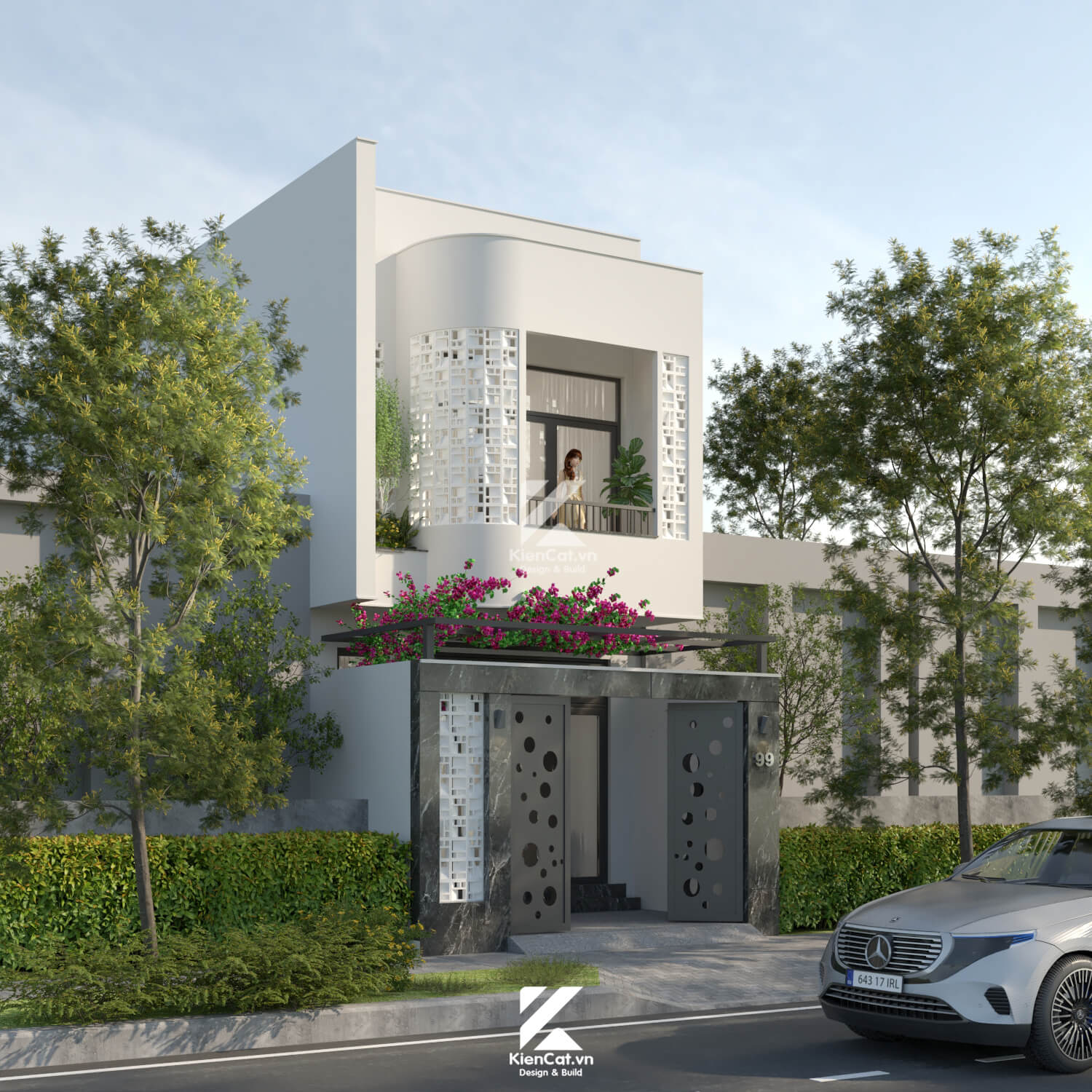 mẫu nhà phố 2 tầng đẹp