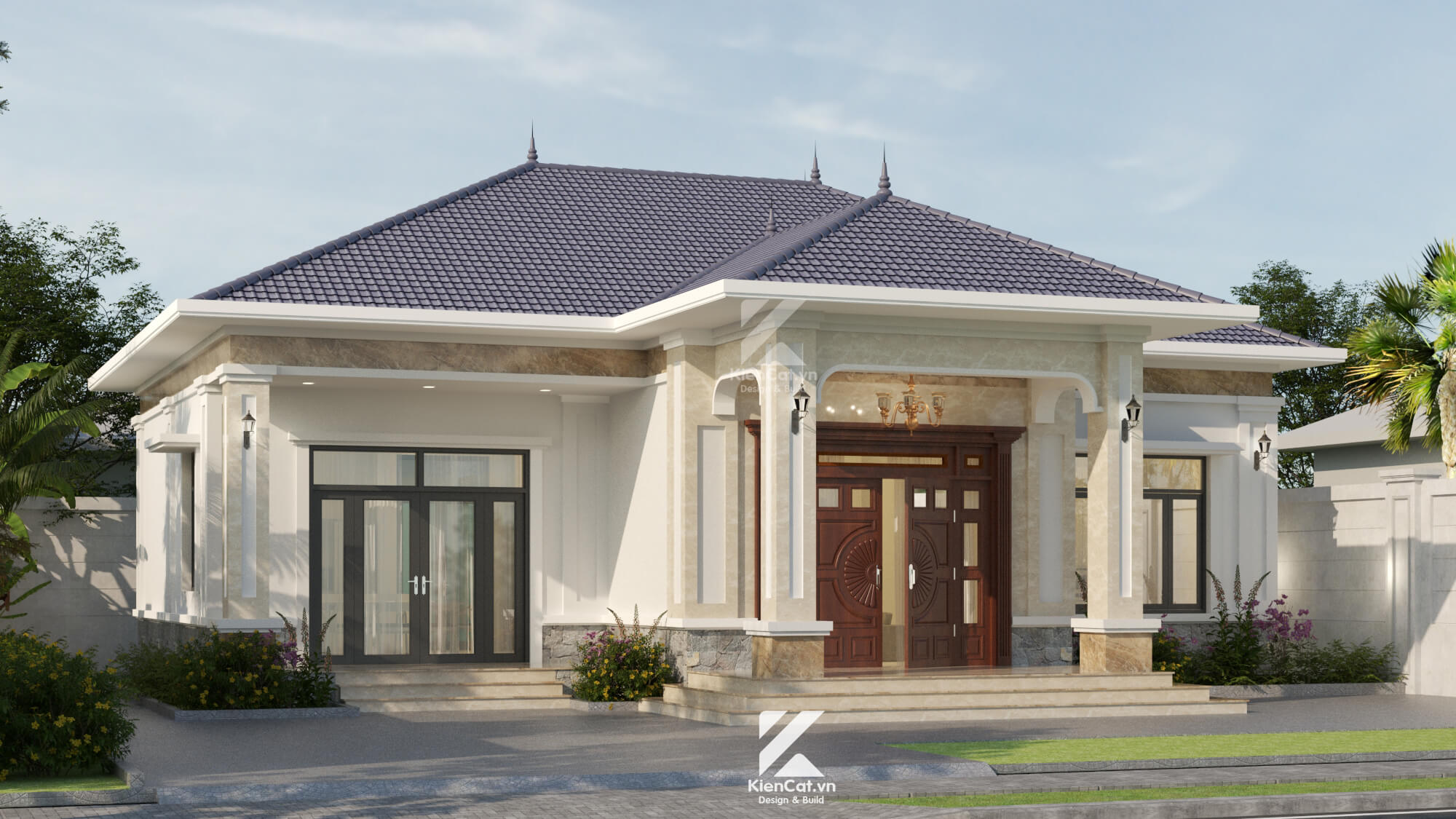 phối cảnh nhà mái nhật 