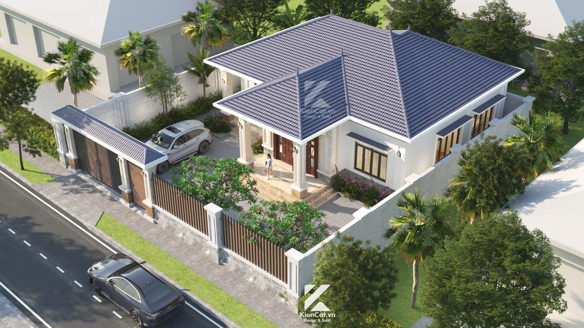 nhà vườn mái nhật tân cổ điển