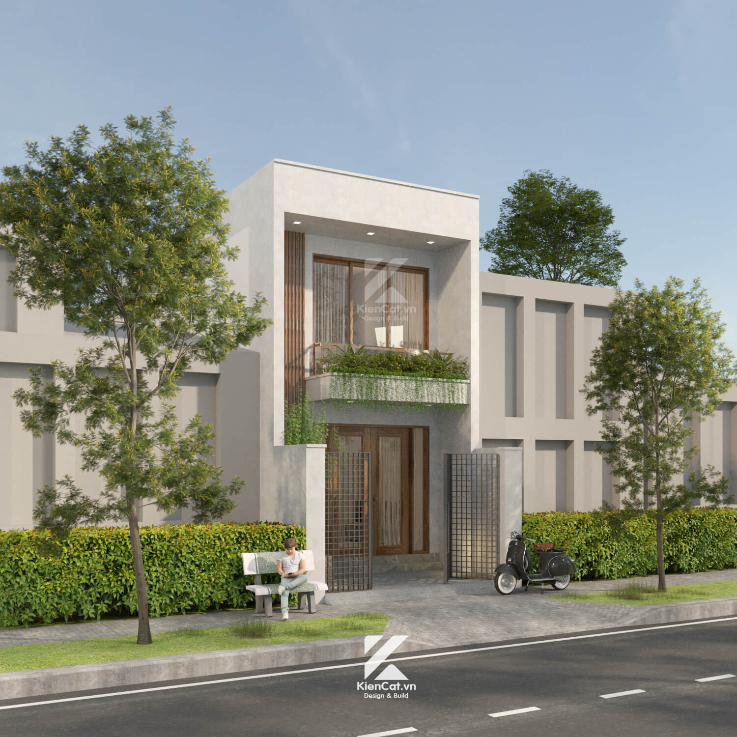 thiết kế nhà phố 2 tầng đơn giản đẹp