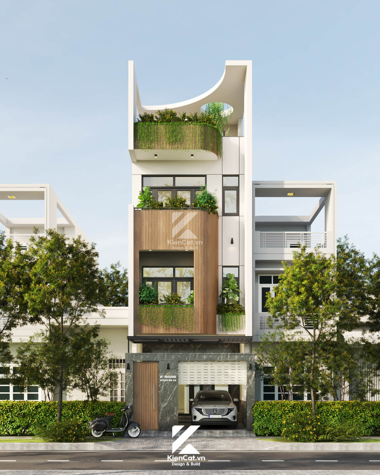 nhà phố 3 tầng hiện đại