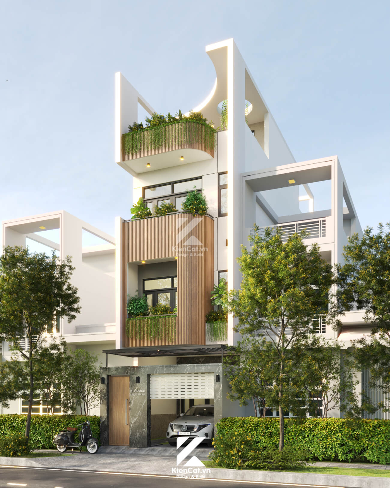 nhà phố 3 tầng hiện đại