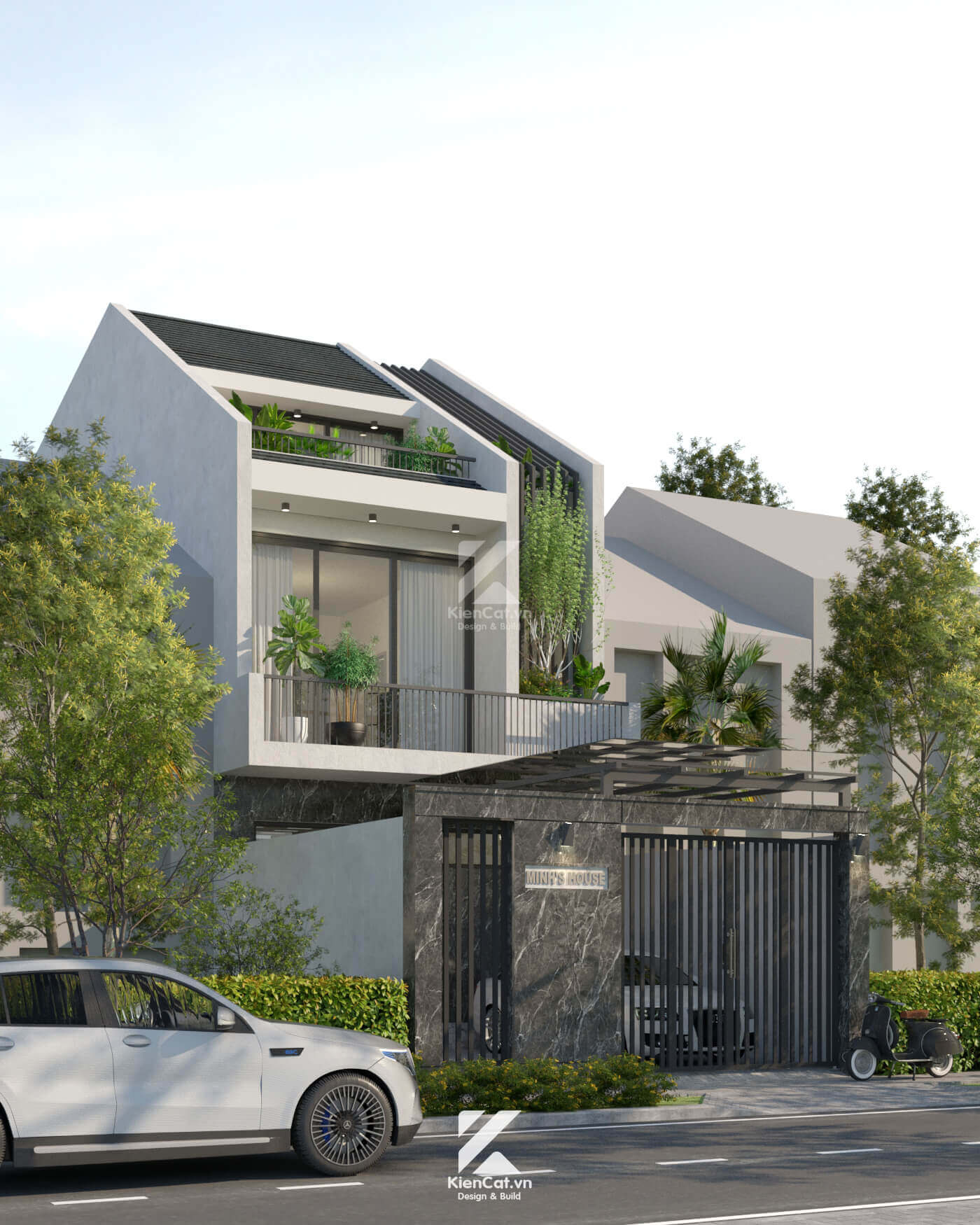 thiết kế kiến trúc nhà phố 6m mặt tiền