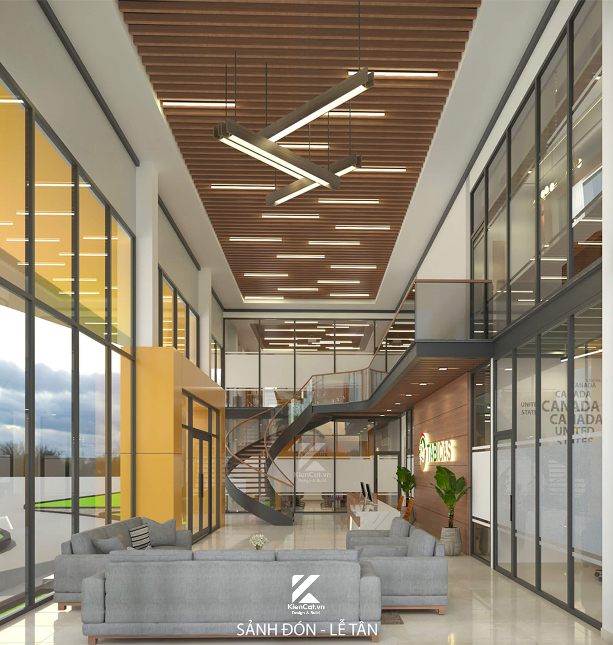 thiết kế văn phòng nhà máy chế biến hạt điều tabicas