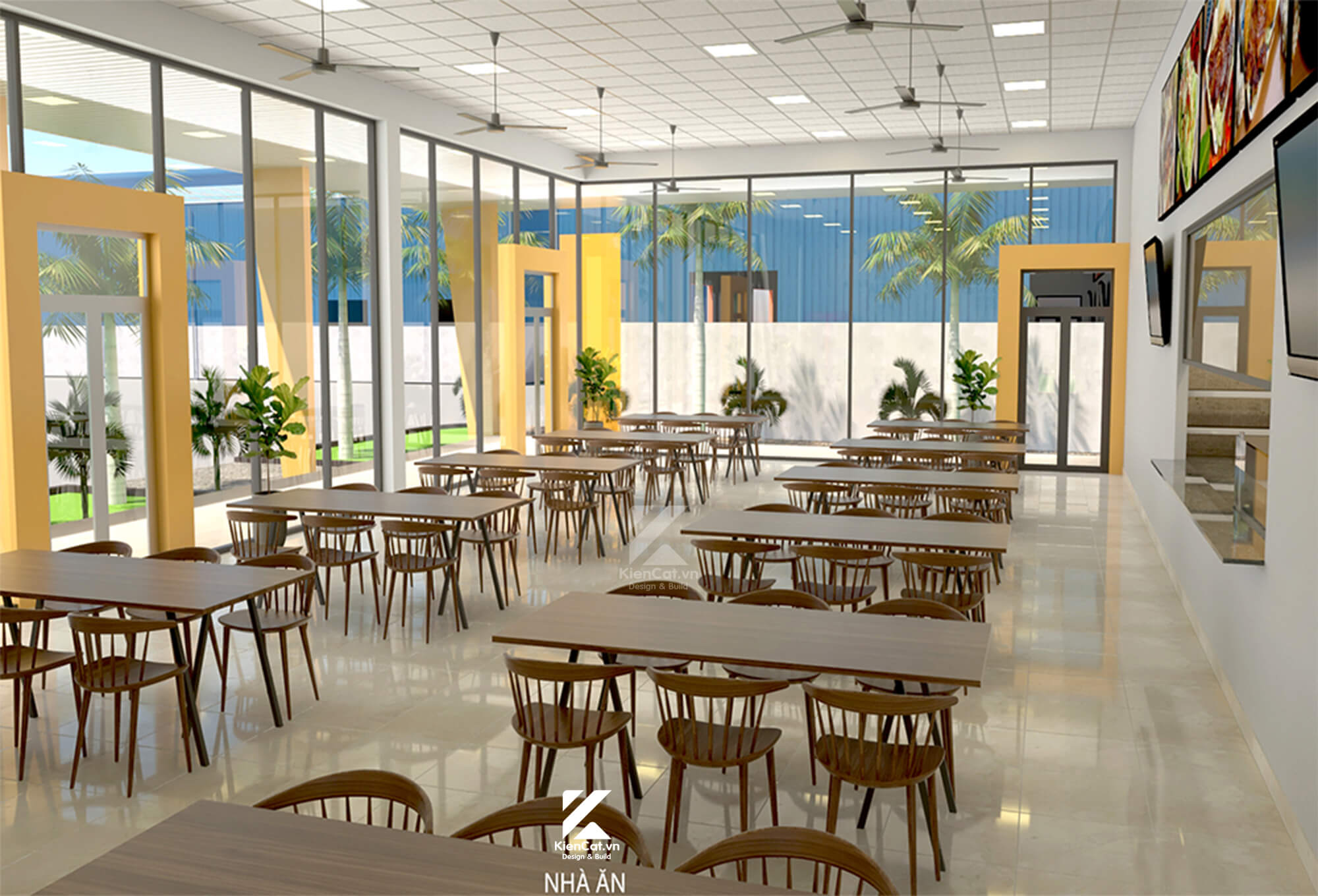 thiết kế nhà ăn công ty