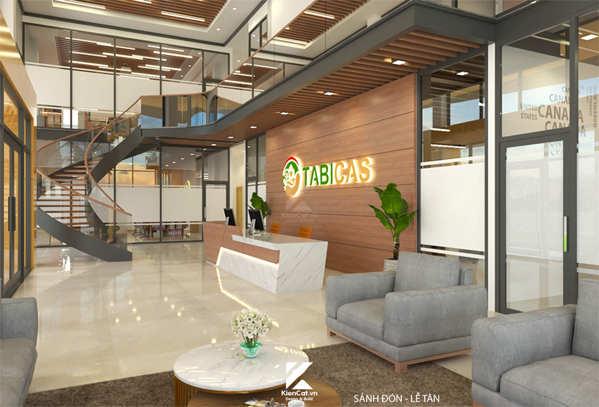 thiết kế văn phòng nhà máy chế biến hạt điều tabicas