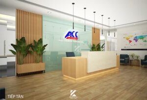 thiết kế nội thất sảnh văn phòng