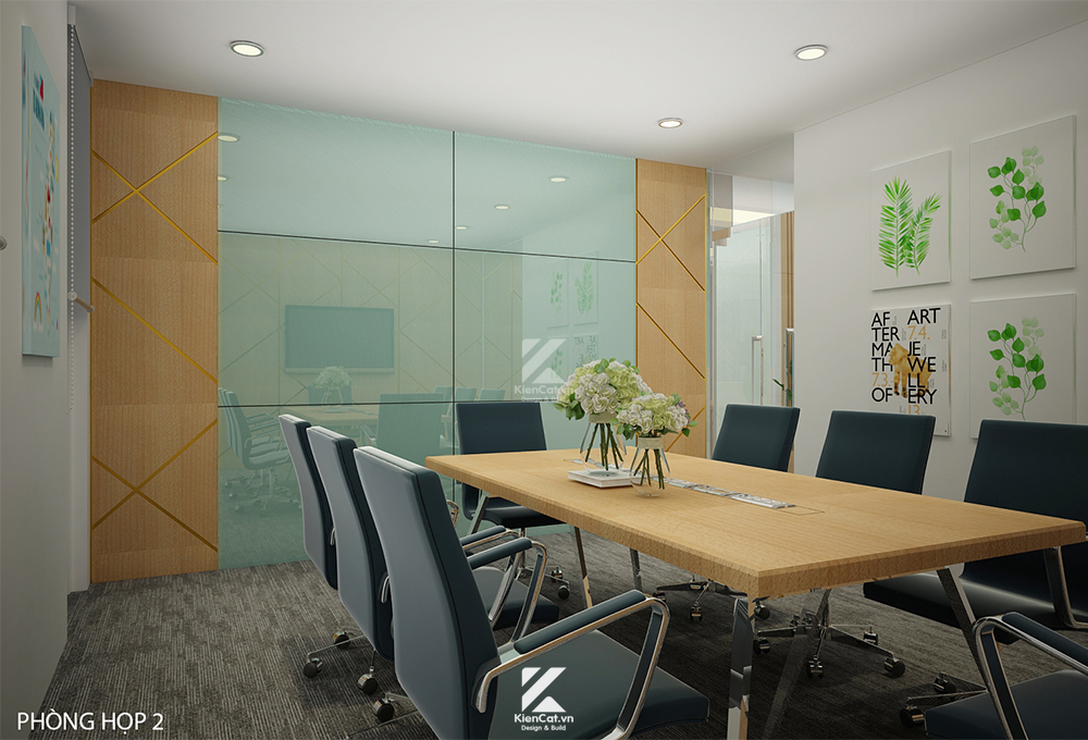 thiết kế nội thất phòng họp văn phòng