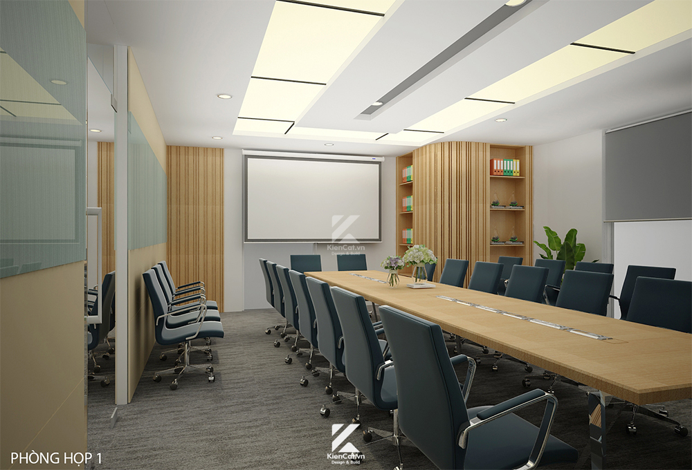 thiết kế nội thất phòng họp văn phòng