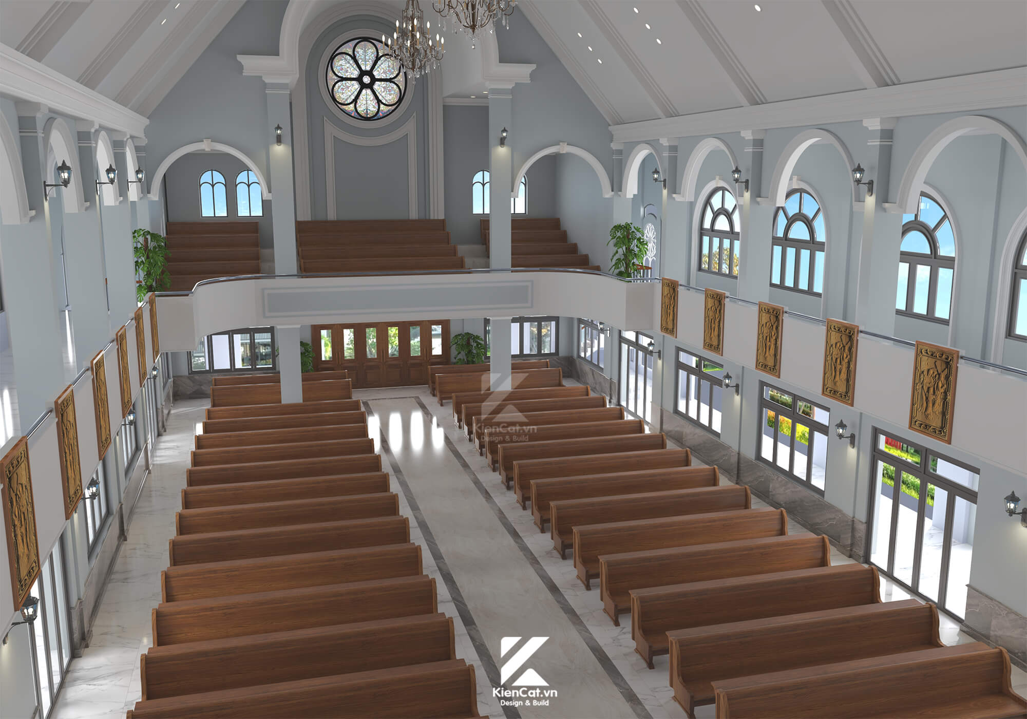 thiết kế nội thất nhà thờ giáo xứ núi tung, long khánh, đồng nai