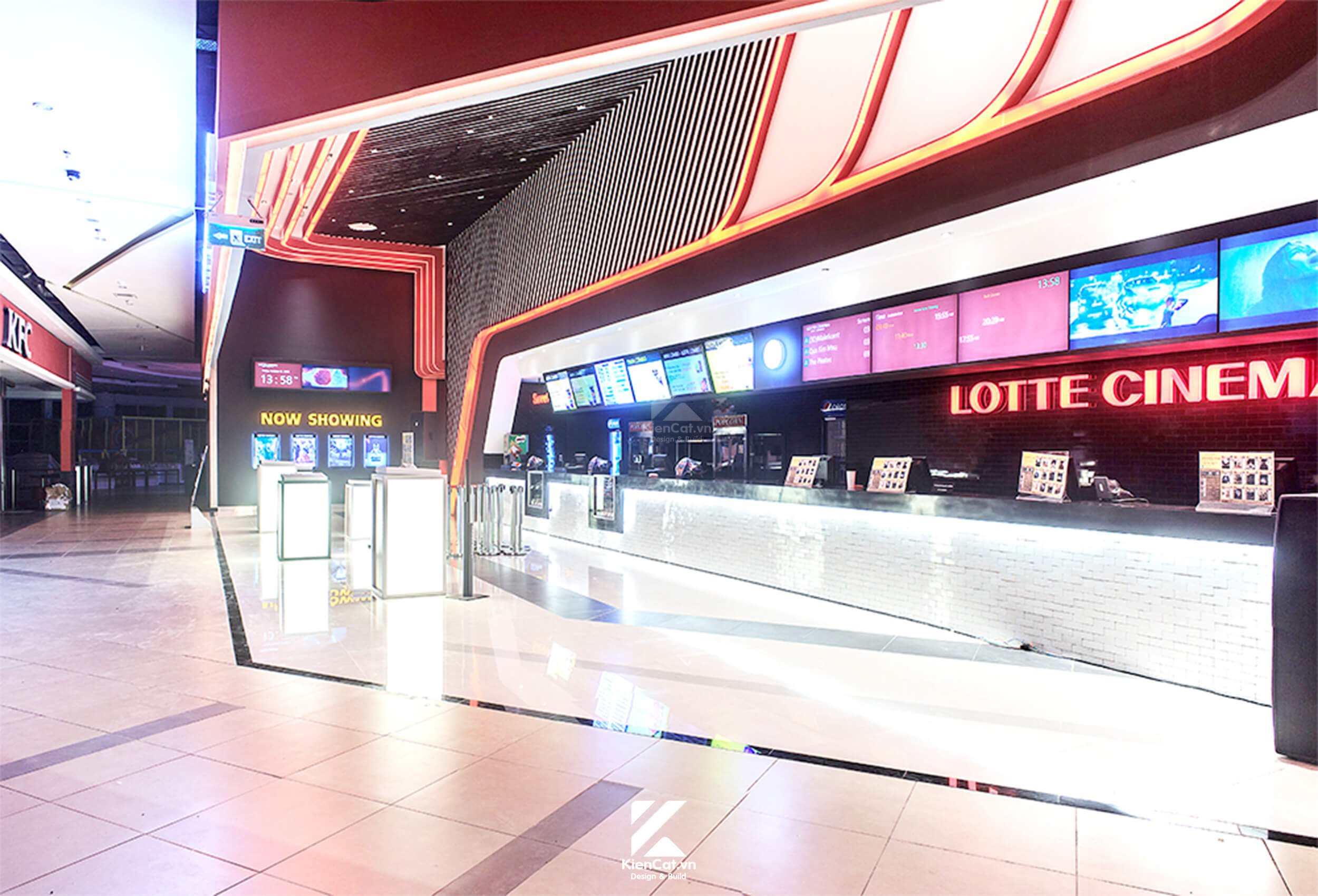 thi công nội thất rạp chiếu phim lotte cinema