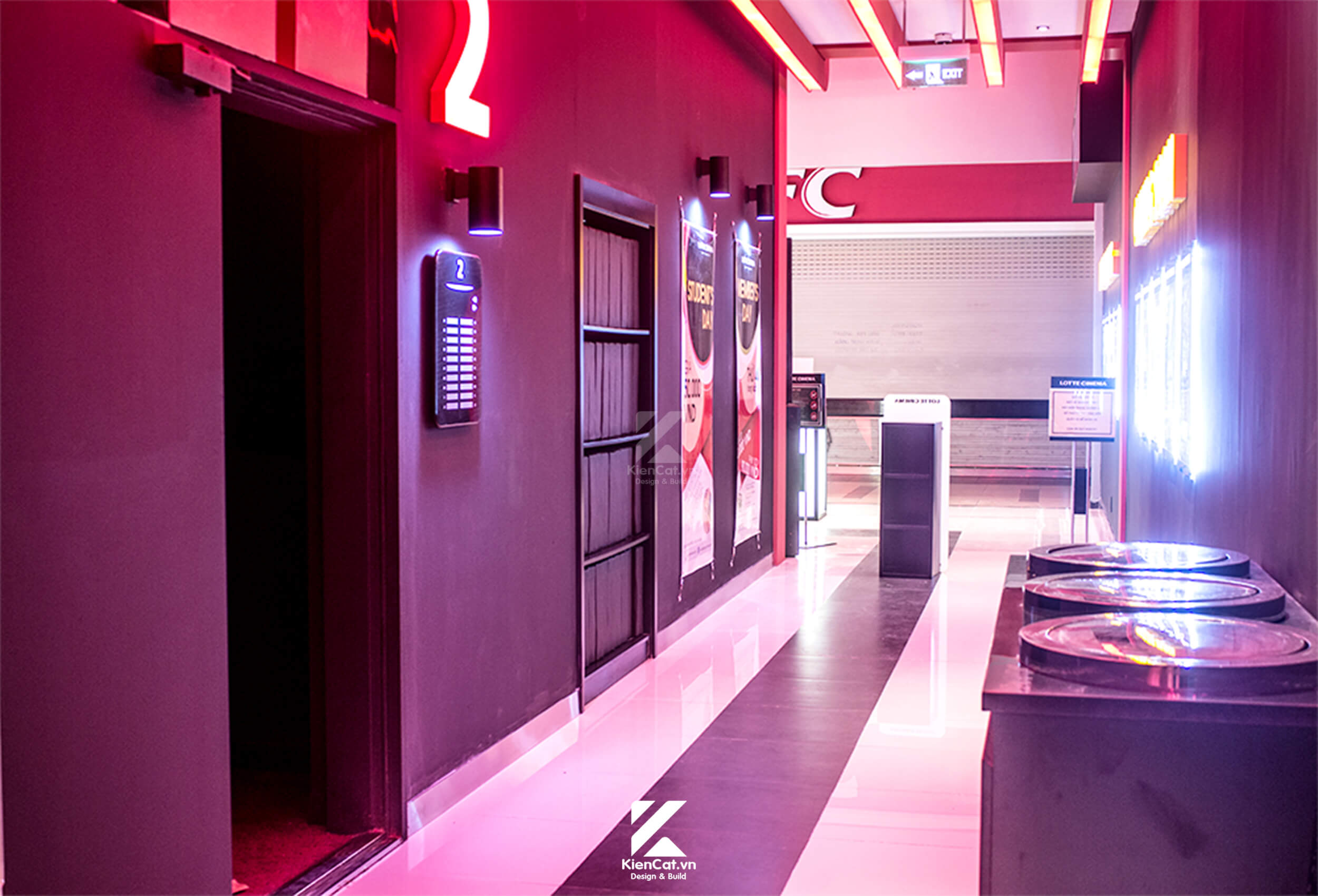 thi công nội thất rạp chiếu phim lotte cinema