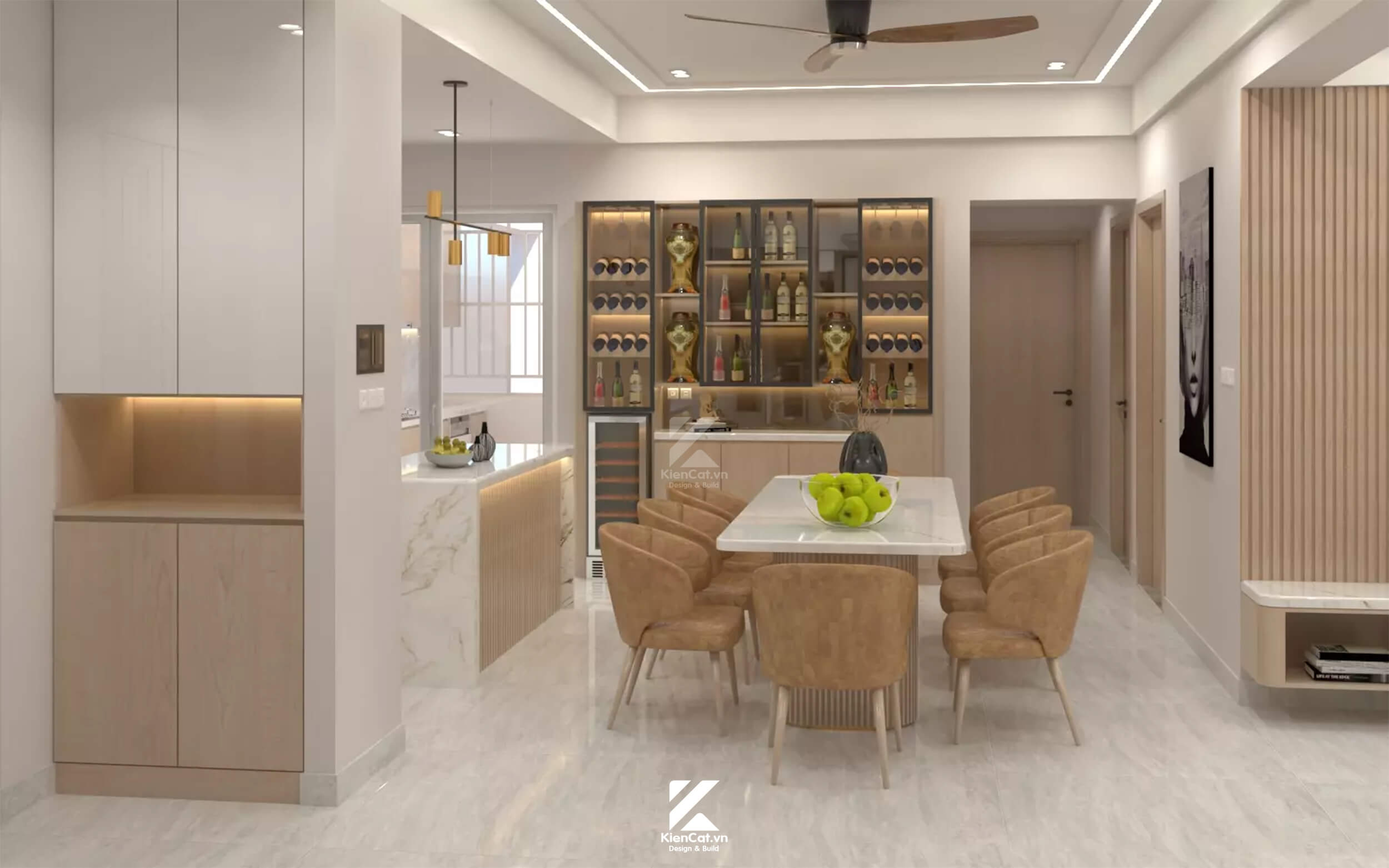 thiết kế cải tạo chung cư 3 phòng ngủ garden Plaza Quận