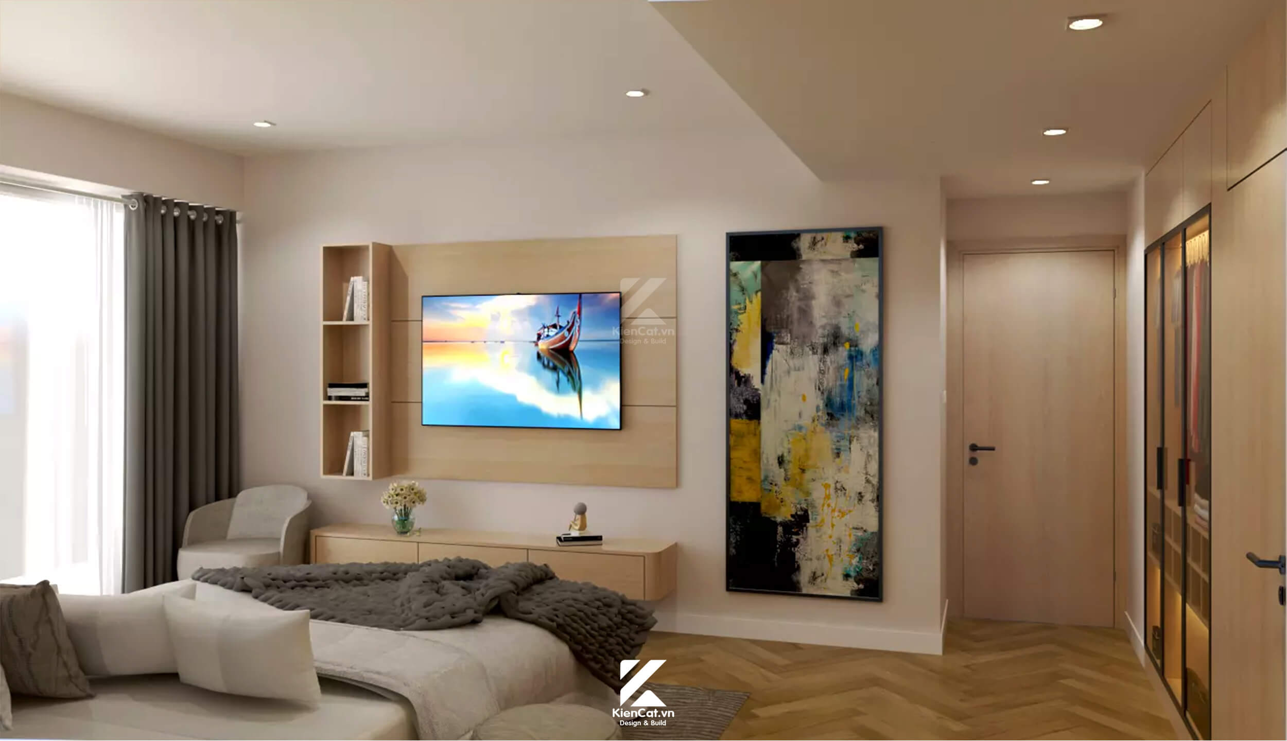 thiết kế cải tạo chung cư 3 phòng ngủ garden Plaza Quận