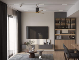 thiết kế chung cư 2 phòng ngủ Lumiere Boulevard