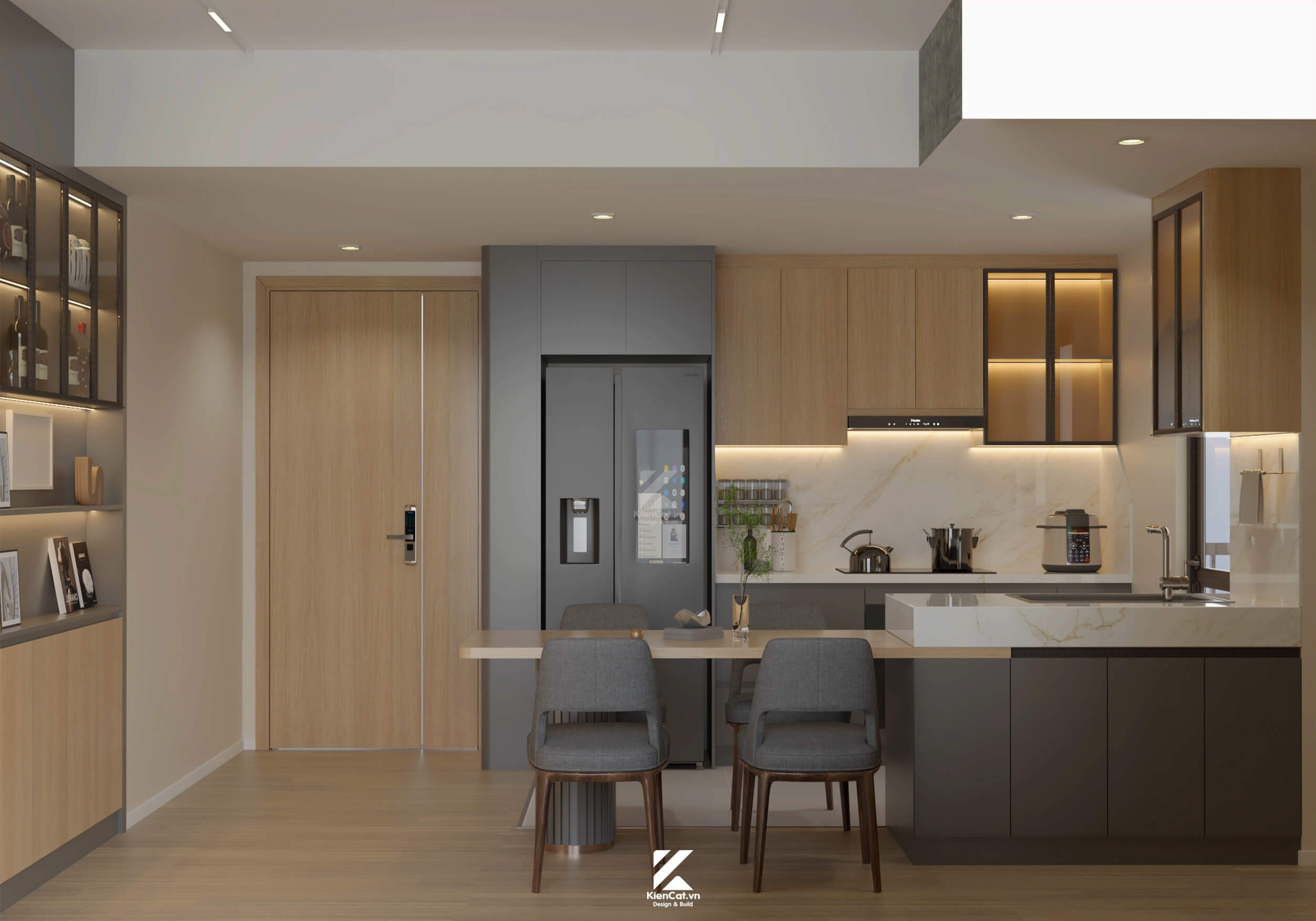 thiết kế chung cư 2 phòng ngủ Lumiere Boulevard