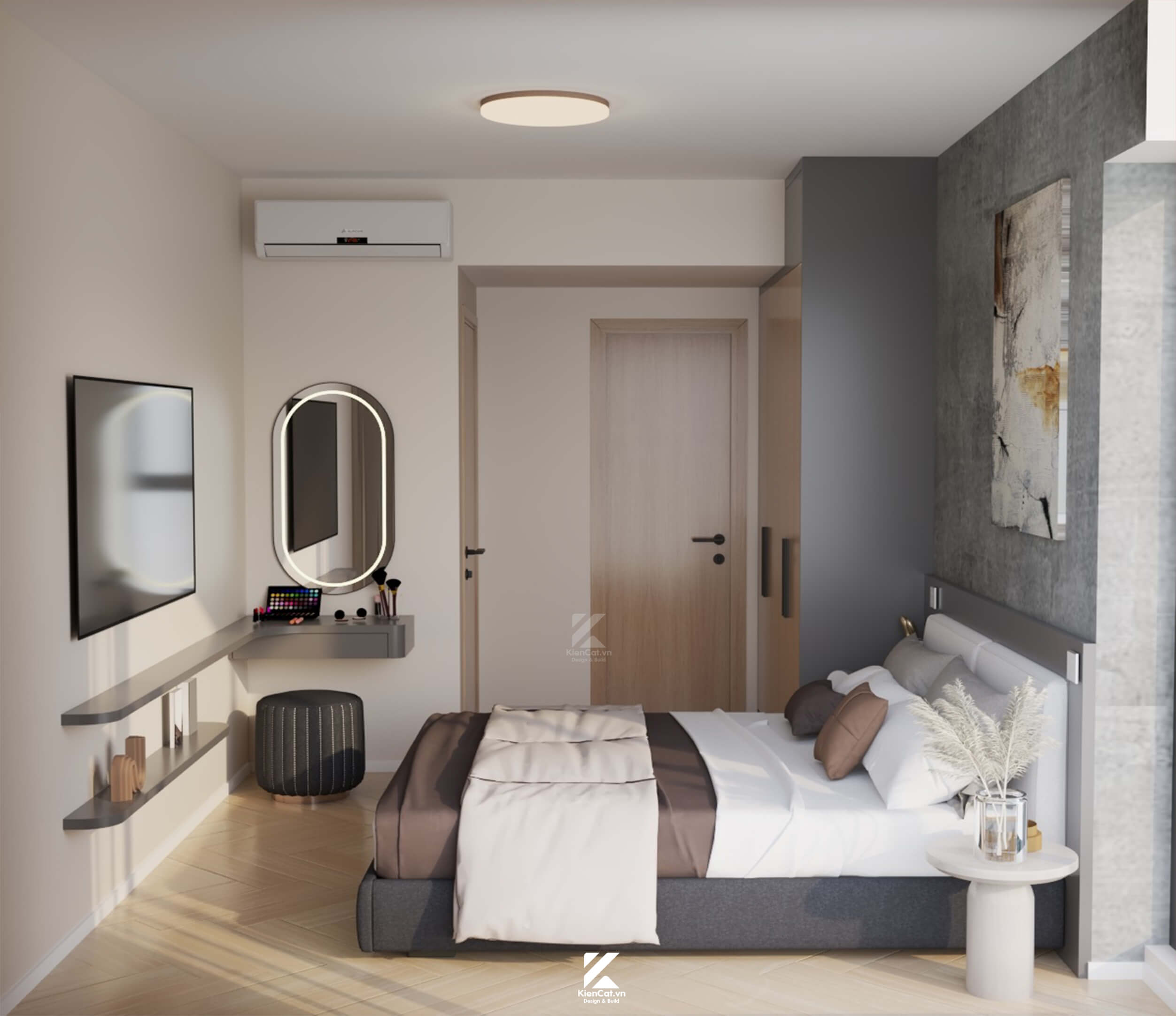 thiết kế chung cư 2 phòng ngủ Lumiere Boulevard