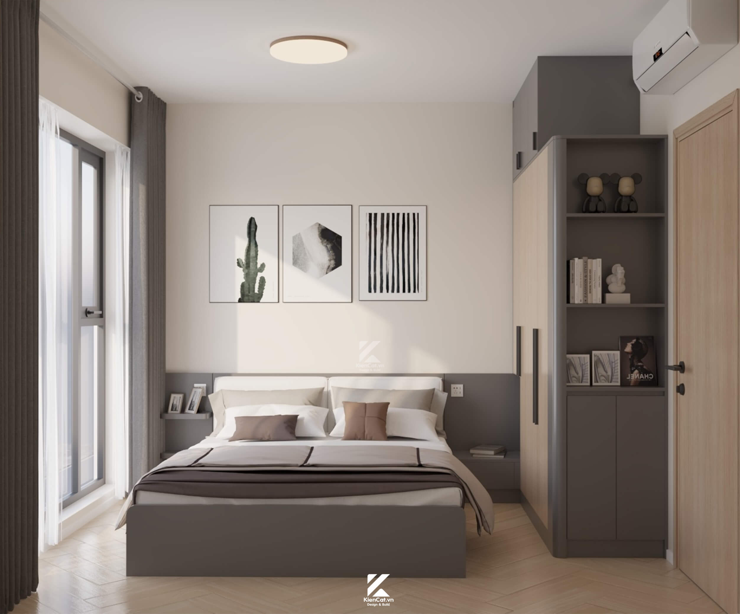 thiết kế chung cư 2 phòng ngủ Lumiere Boulevard