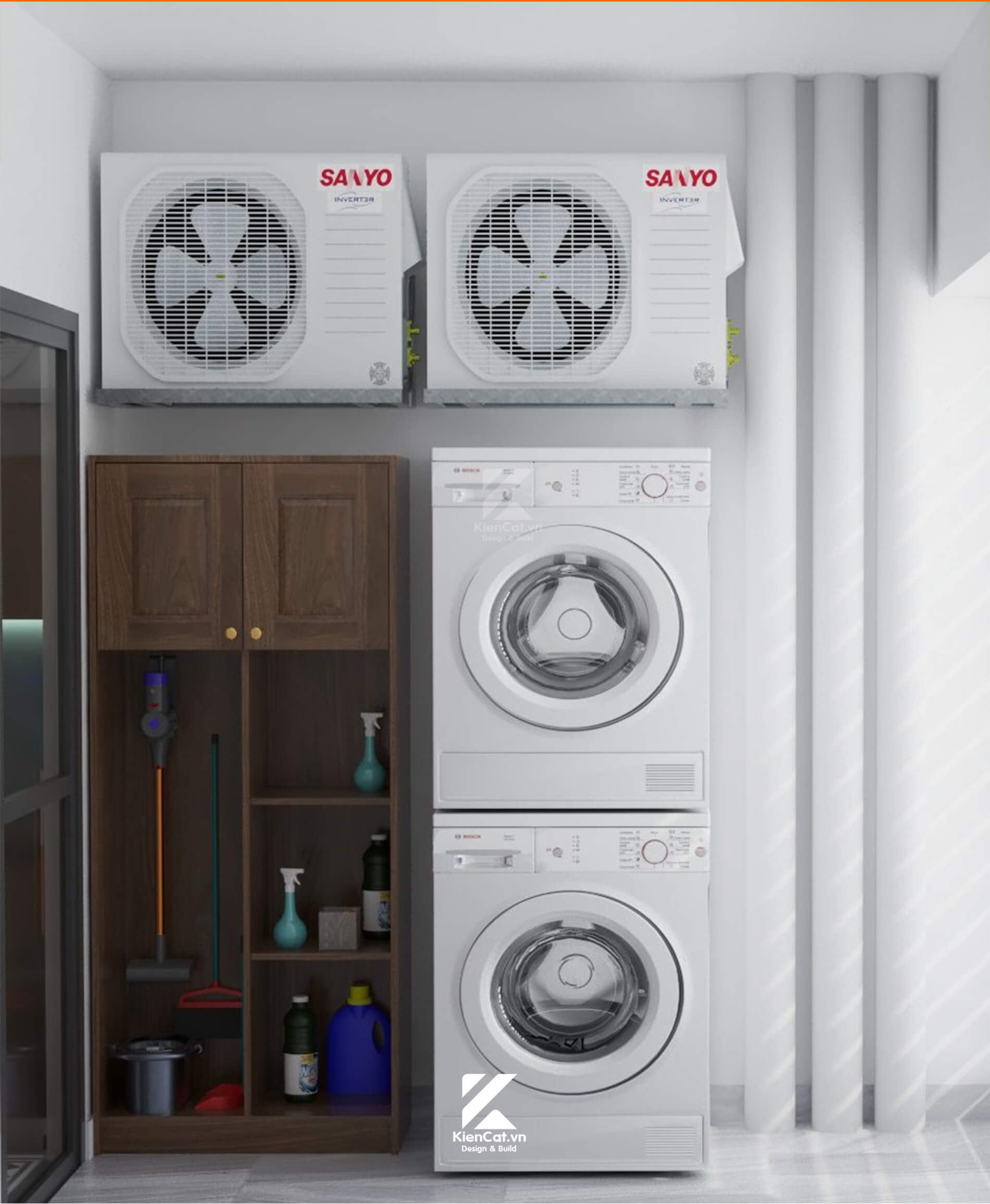 thiết kế lô gia chung cư phong cách indochine