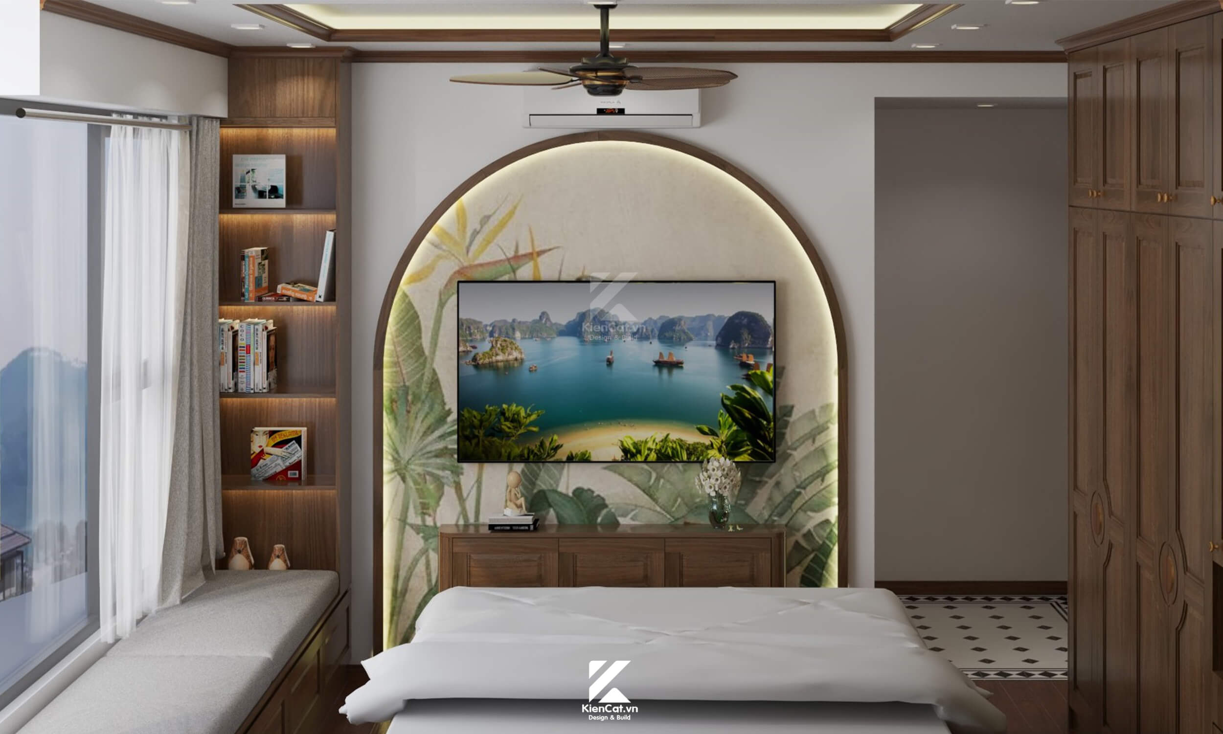 thiết kế chung cư phong cách indochine dự án Akari Nam Long Võ Văn Kiệt