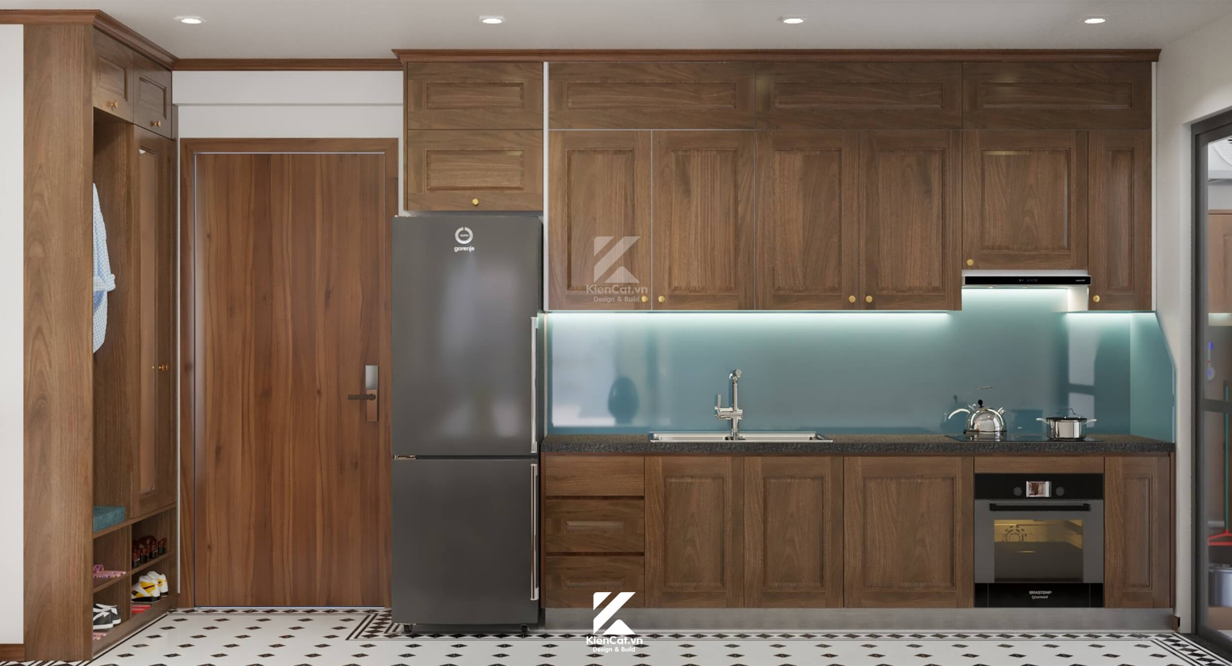 thiết kế chung cư phong cách indochine dự án Akari Nam Long Võ Văn Kiệt