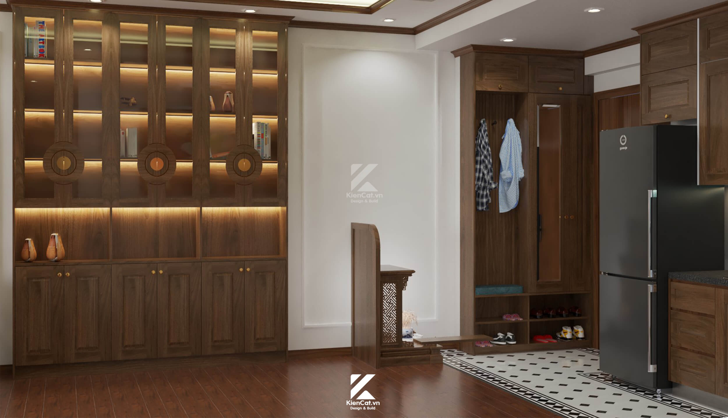 thiết kế chung cư phong cách indochine dự án Akari Nam Long Võ Văn Kiệt