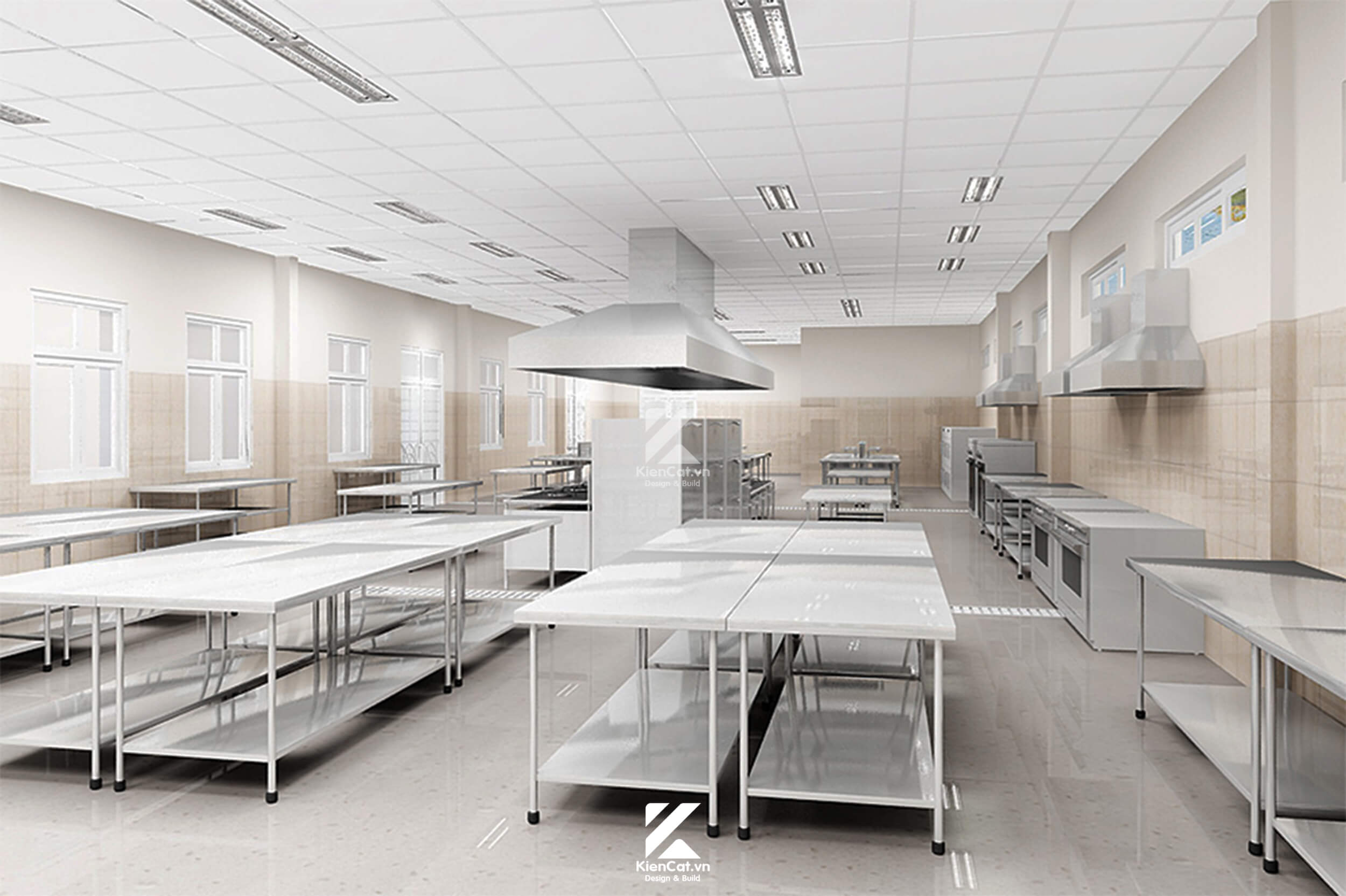 thiết kế bếp nhà hàng tiệc cưới