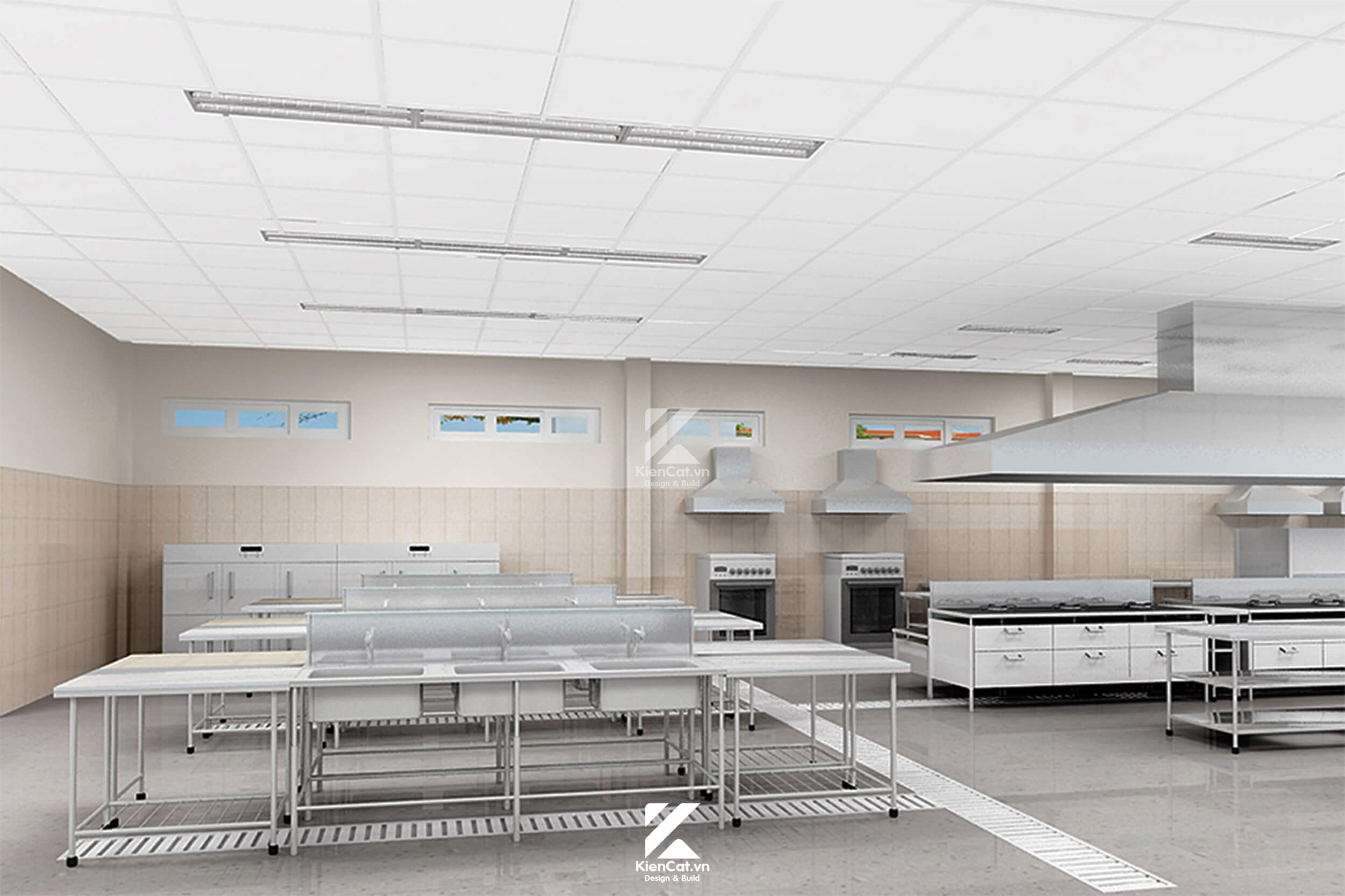 thiết kế bếp nhà hàng tiệc cưới