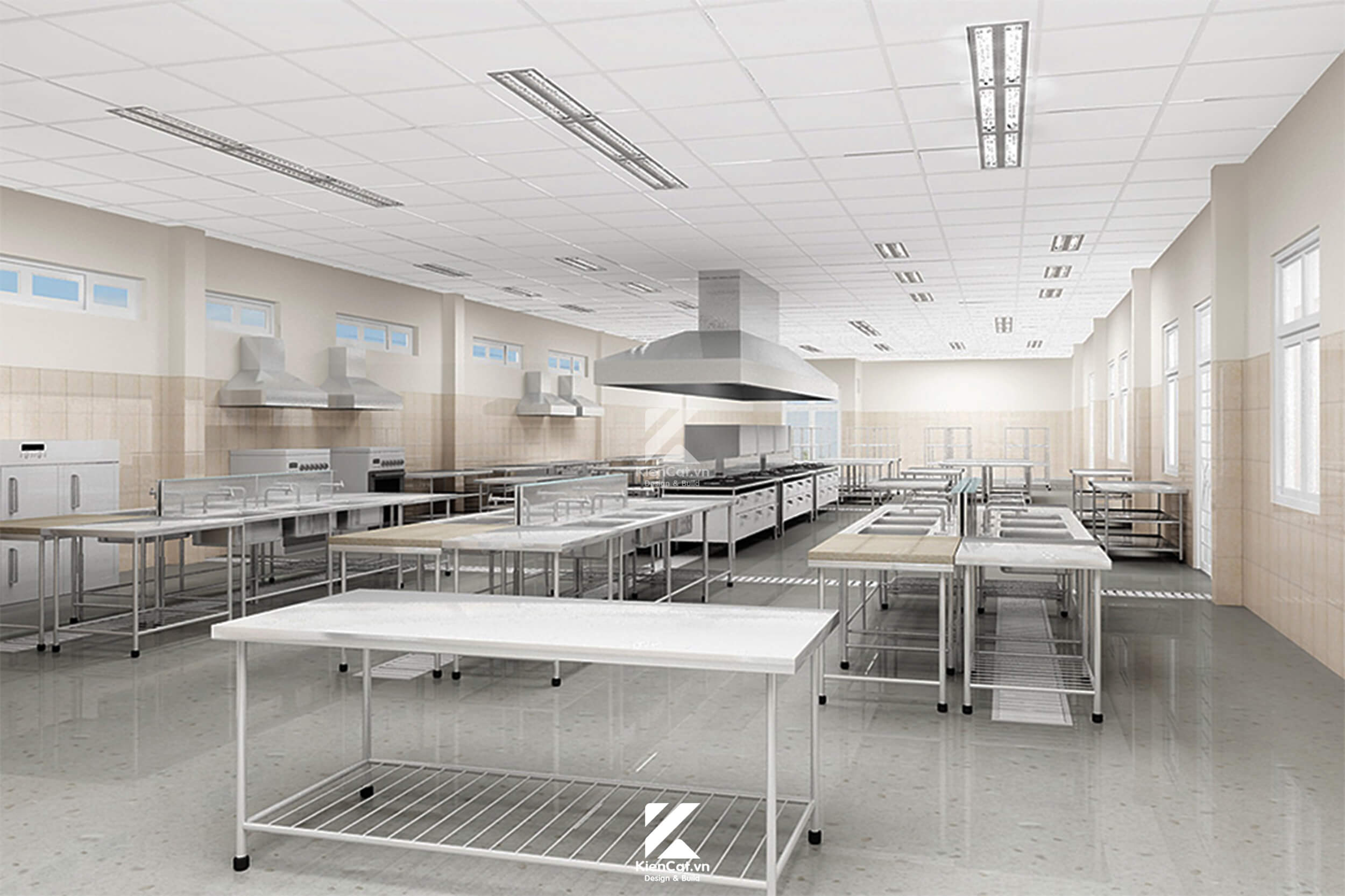 thiết kế bếp nhà hàng tiệc cưới