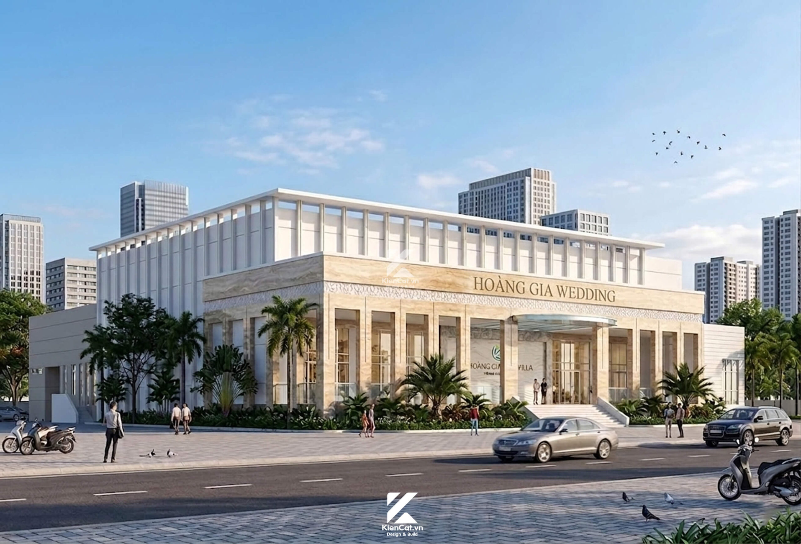 thiết kế nhà hàng tiệc cưới Hoàng Gia Dĩ An Bình Dương