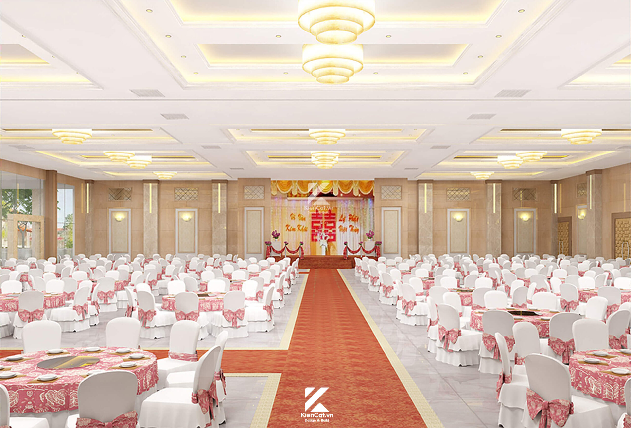 thiết kế nội thất nhà hàng tiệc cưới
