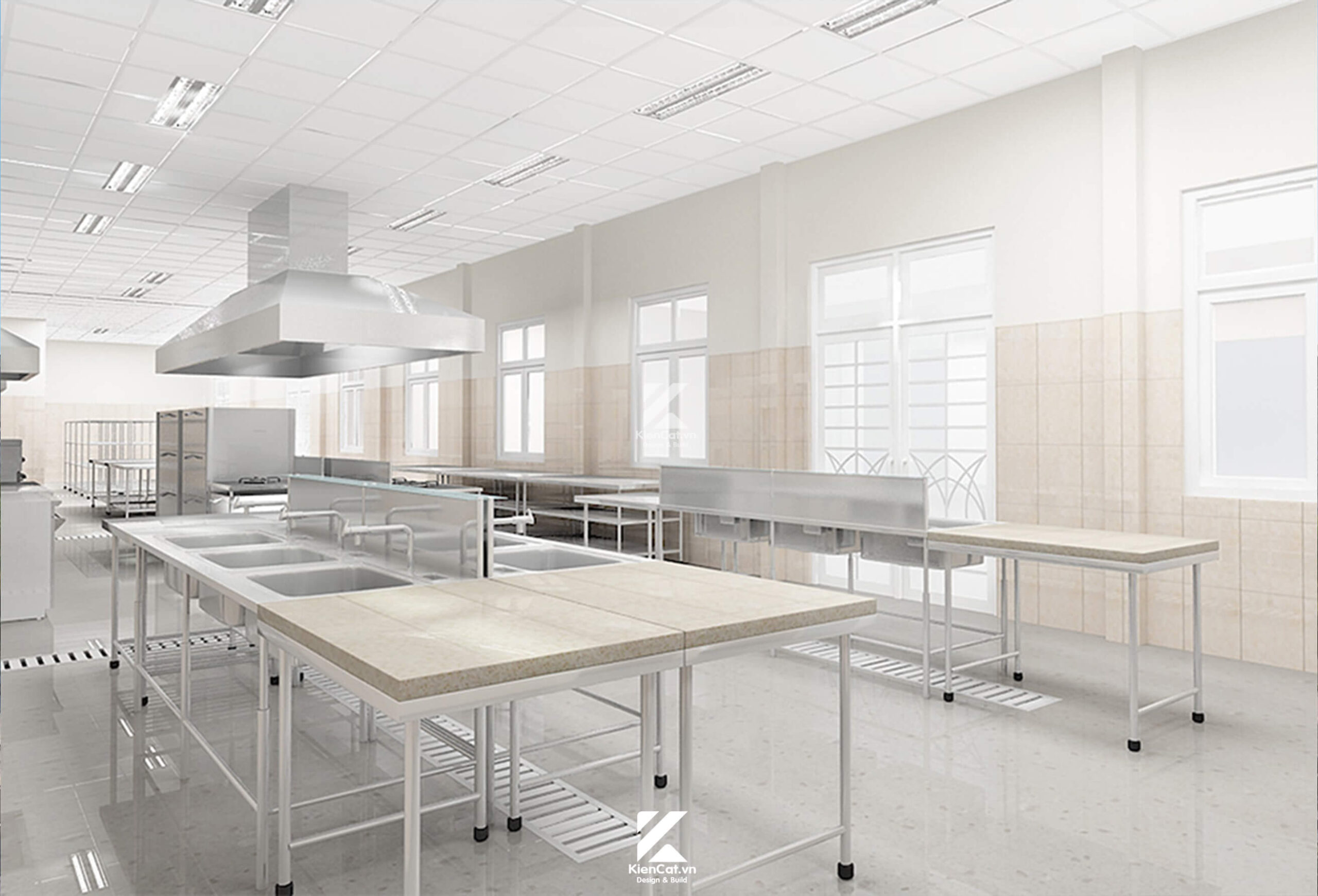 thiết kế bếp nhà hàng tiệc cưới