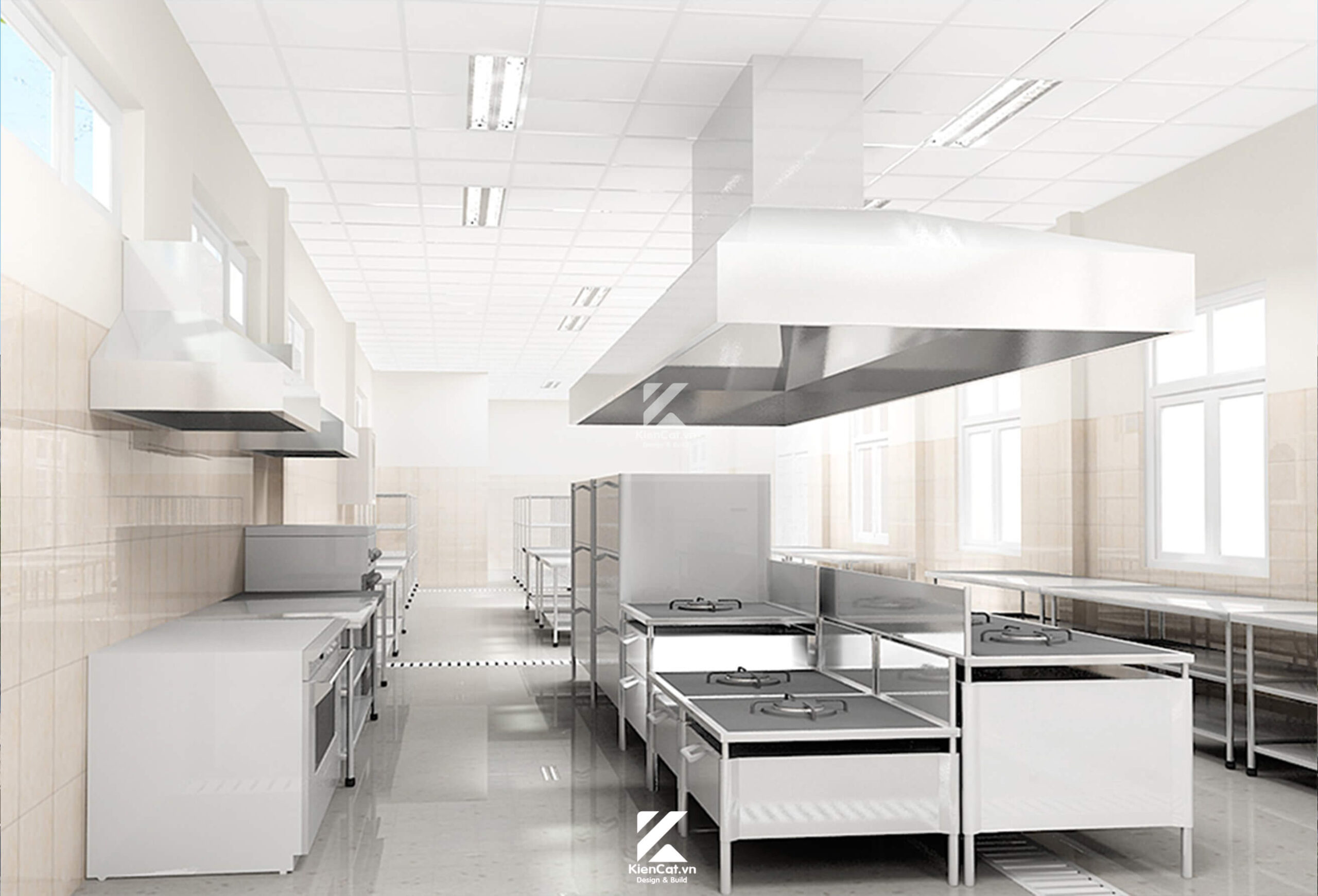 thiết kế bếp nhà hàng tiệc cưới